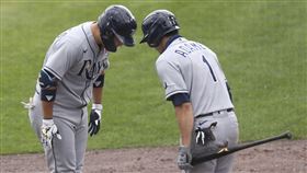 筒香嘉智三分砲。（圖／美聯社／達志影像）