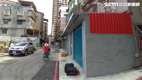 永和路坍。（圖／記者陳韋帆攝影）