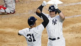 ▲洋基一壘手沃特（Luke Voit）單場雙響砲。（圖／美聯社／達志影像）