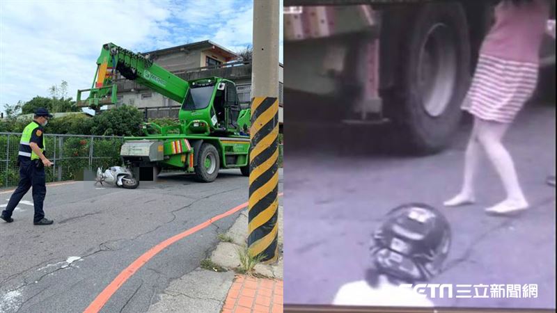 2歲女兒遭輾　孕母赤腳拍打吊車求救