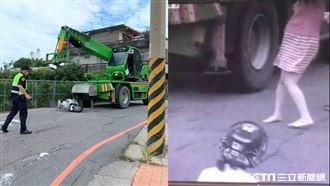 2歲女兒遭輾　孕母赤腳拍打吊車求救
