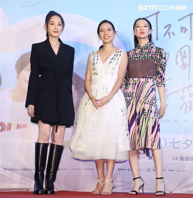 「可不可以，你也剛好喜歡我」演員林映唯、陳妤、李杏。（記者邱榮吉/攝影）