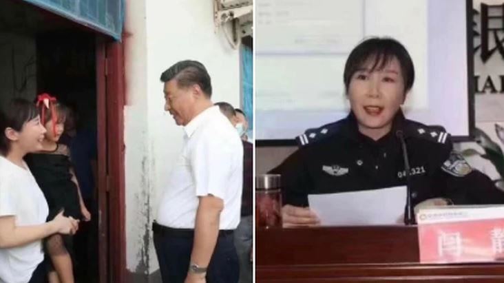 習近平演很大抓包？災民起底竟是女警