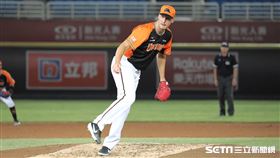 ▲統一獅先發投手布雷克。（圖／記者劉彥池攝影）