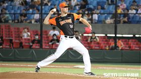 ▲統一獅先發投手布雷克。（圖／記者劉彥池攝影）