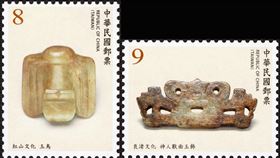 故宮玉器郵票（續2）1套4枚 8月26日發行。（圖／中華郵政提供）