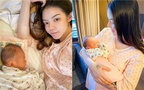  歐陽靖10日平安生下兒子「新醬」。臉書