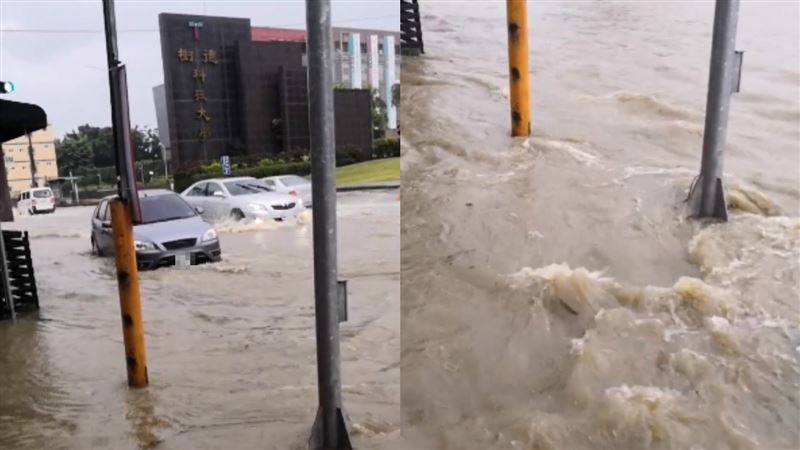 樹德科大雨彈狂淹！她嘆：燕巢人日常