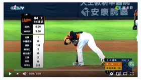 ▲統一獅二壘手林靖凱生涯第2次登板。（圖／截自麥卡貝運動頻道）