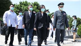 總統蔡英文23日出席八二三戰役62周年金門追思祭悼。（圖／記者邱榮吉攝影）