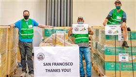 舊金山，防疫物資捐贈　圖／翻攝自柯文哲臉書