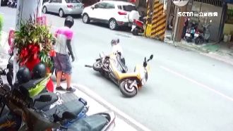 「衝出來才煞車」　翁自摔遷怒外送員