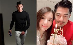 郭富城幫老婆方媛過生、曬全家福。（圖／翻攝自微博）