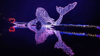 宜蘭情人節登場 雙鵲橋燈飾浪漫滿點