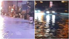 中央氣象局,大雨特報,淹水警戒,台南,高雄,大雷雨
(圖/翻攝自台南爆料公社