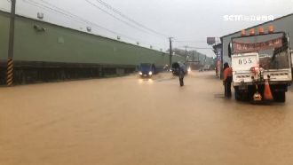 高雄傳零星災情　大社泥流淹小腿肚