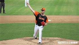 ▲統一獅先發投手布雷克。（圖／記者劉彥池攝影）