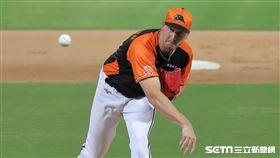▲統一獅先發投手布雷克。（圖／記者劉彥池攝影）