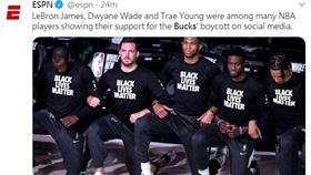 ▲NBA密爾瓦基公鹿隊拒絕出賽，表達對威斯康辛州警察暴力的抗議。（圖／翻攝自推特）