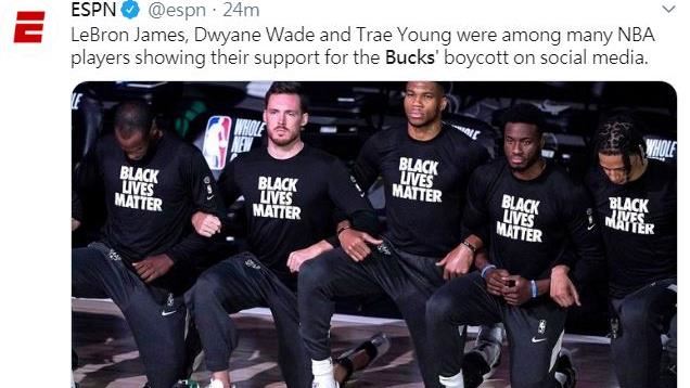 NBA公鹿怒了！　罷賽抗議警察暴力