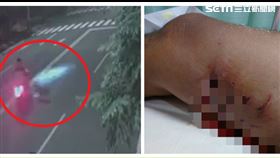 雲林比特犬發狠　追車騎士遭咬狂噴血（圖／翻攝畫面）