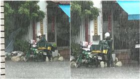 送信,郵差,高雄,下雨,雨衣,信件,雨篷（圖／翻攝自爆廢公社）