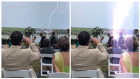 美國,打雷,天打雷劈,結婚,誓詞（圖／翻攝自IG@asawitsky）