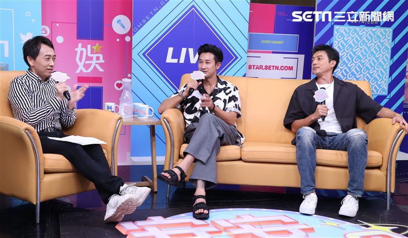邱凱偉、田家達安安大明星(羅雀高飛宣傳)。（記者邱榮吉/攝影）