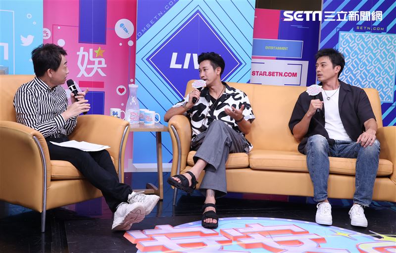 邱凱偉、田家達安安大明星(羅雀高飛宣傳)。（記者邱榮吉/攝影）
