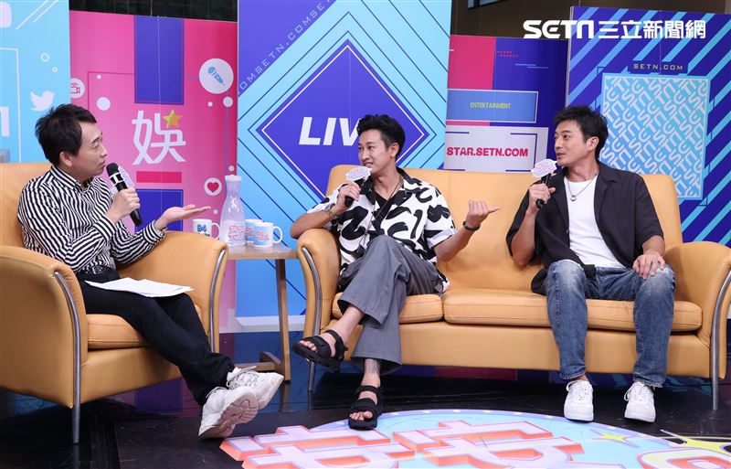邱凱偉、田家達安安大明星(羅雀高飛宣傳)。（記者邱榮吉/攝影）