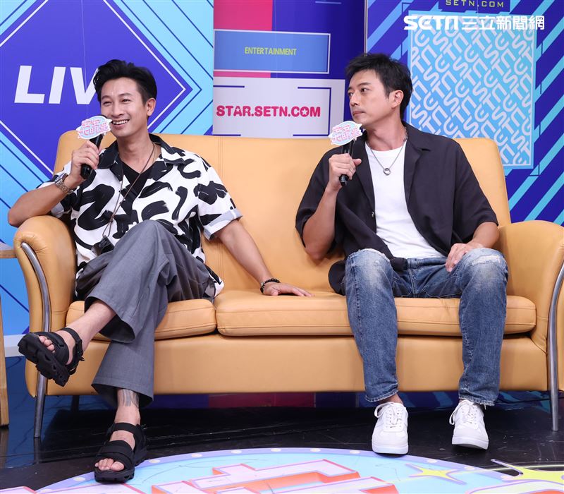 邱凱偉、田家達安安大明星(羅雀高飛宣傳)。（記者邱榮吉/攝影）