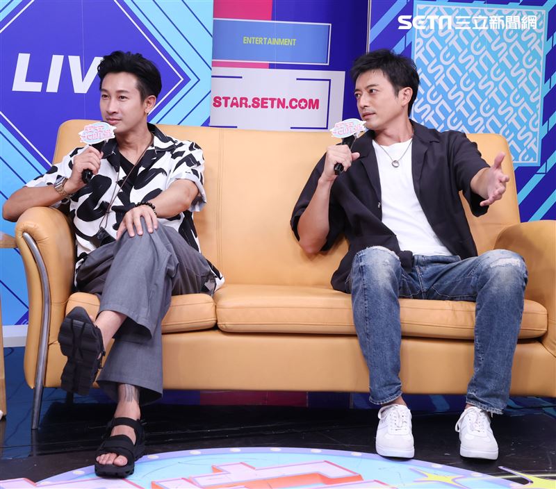 邱凱偉、田家達安安大明星(羅雀高飛宣傳)。（記者邱榮吉/攝影）