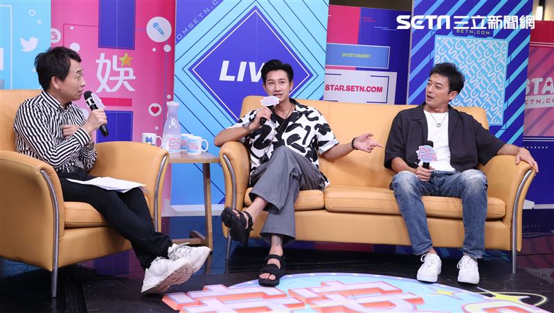邱凱偉、田家達安安大明星(羅雀高飛宣傳)。（記者邱榮吉/攝影）
