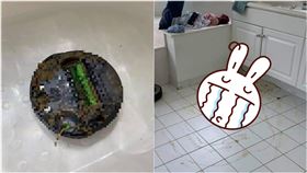 掃地機器人輾到狗屎…有多慘？他一張照釣萬人同哀：超悲劇（圖／翻攝自爆廢公社二館）