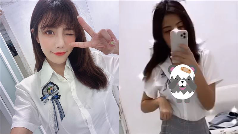 世新校花制服繃炸　下課解扣雪乳彈出