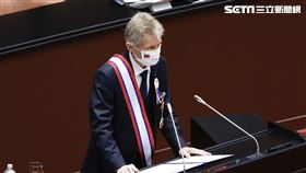 捷克議長韋德齊於立法院發表演說。（圖／記者林聖凱攝影）