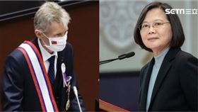 韋德齊、蔡英文（組合圖／記者林聖凱攝、總統府提供）