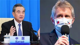 王毅,捷克(組合圖)