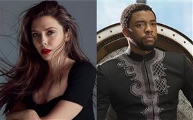  「緋紅女巫」伊莉莎白歐森/「黑豹」查德威克鮑斯曼。（圖／翻攝自IMDb）