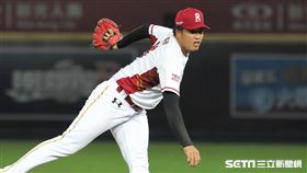 ▲樂天桃猿投手朱俊祥。（圖／記者劉彥池攝影）