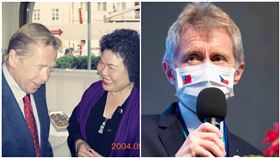 陳菊與前捷克總統哈維爾（翻攝自陳菊臉書）；捷克參議院議長韋德齊（圖／經濟部提供）