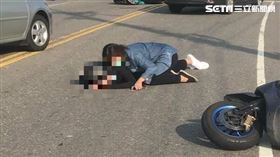 女兒車禍倒地，母肉身保護／議員賴清美提供