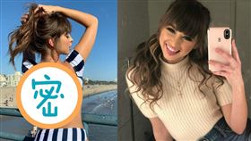 一位外國美女背部延著脊椎刺一行中文。（圖／翻攝自Riley Reid IG）