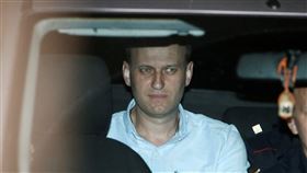 俄羅斯反貪腐抗議，俄羅斯反對派領袖亞歷塞依．納瓦尼（Alexei Navalny）前往莫斯科政治抗議活動途中被捕。 （圖／路透社／達志影像）
