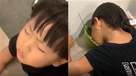 小朋友, 斷電,睡覺,邊吃邊睡,爸爸