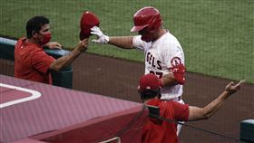 ▲楚奧特（Mike Trout）本季第14轟，生涯第299轟追平天使隊史紀錄。（圖／美聯社／達志影像）