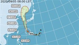 海神颱風天增強為今年西北太平洋第一個強烈颱風。（圖／取自氣象局網站）