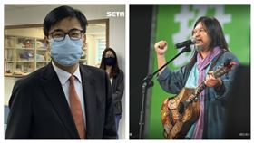 高雄市長陳其邁，「打狗亂歌團」主唱嚴詠能。（組合圖／記者黎冠志攝，資料照）