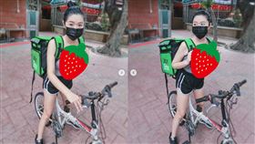 UberEats爆乳外送妹瘋傳！本人曝光啦…Judy邱比特。（組圖／翻攝自IG）