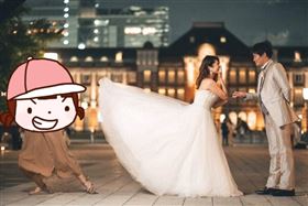 婚紗照,攝助,忍者,裙擺,新娘,表情,姿勢